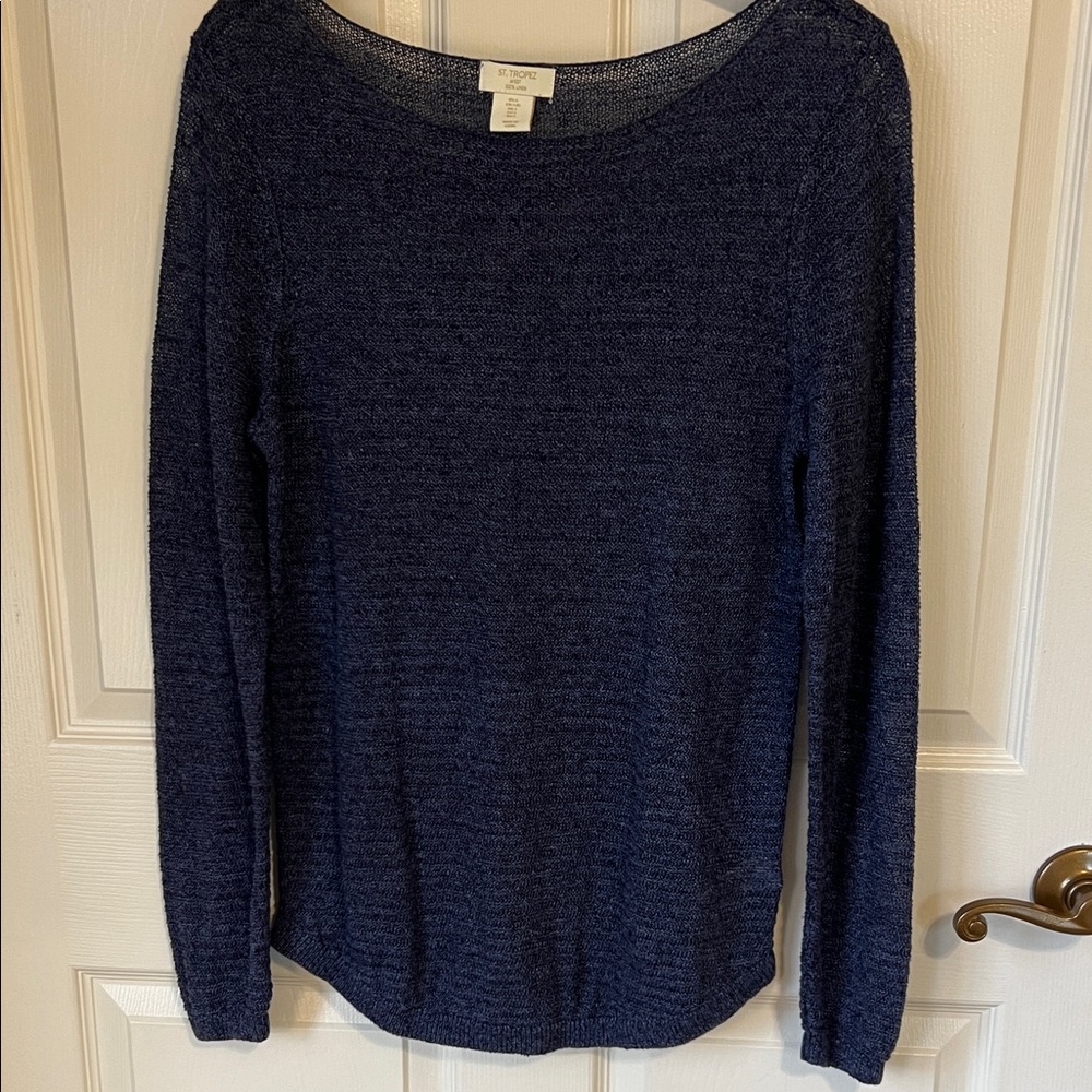St. Tropez Blue Long Sleeve Sweater